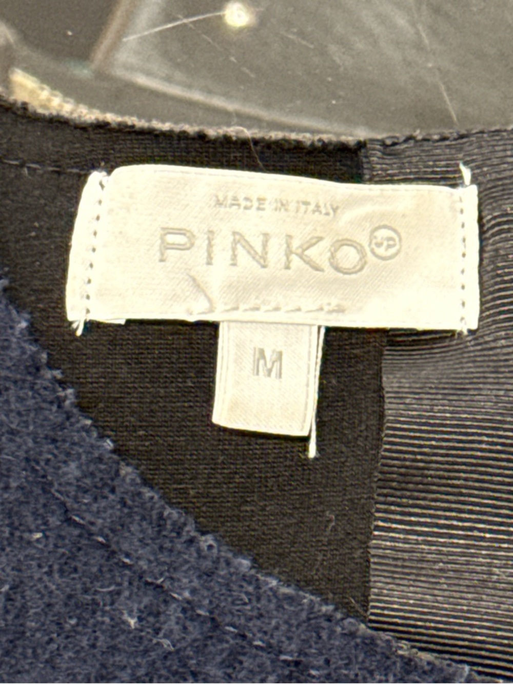 Pinko navy blue sleeveless dress with gold buttons - Picture 3 of 4